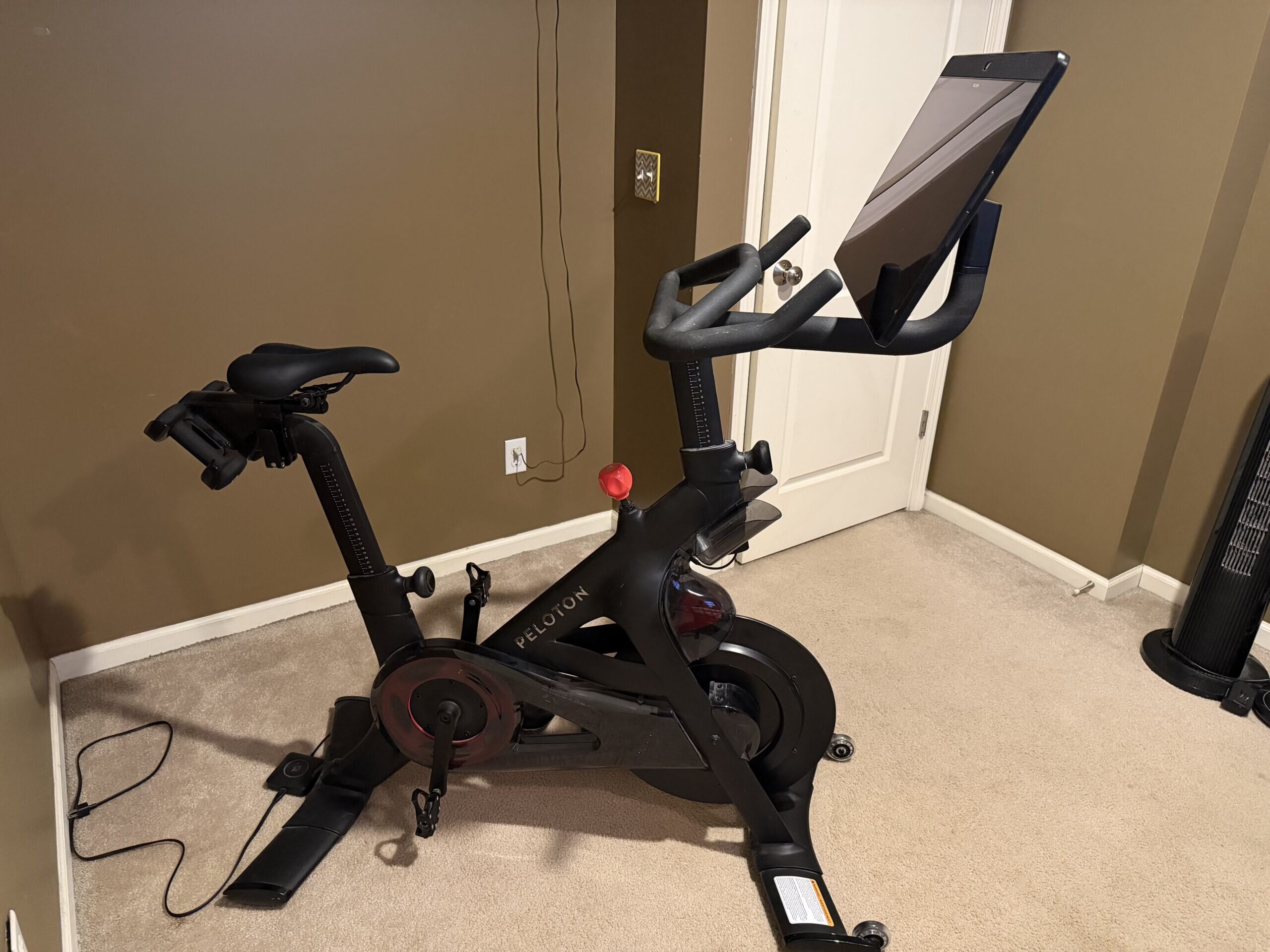 2021 Peloton Bike Plus Very Good Condition with Shoes Mat and Weights – Kansas City, MO - Image 4