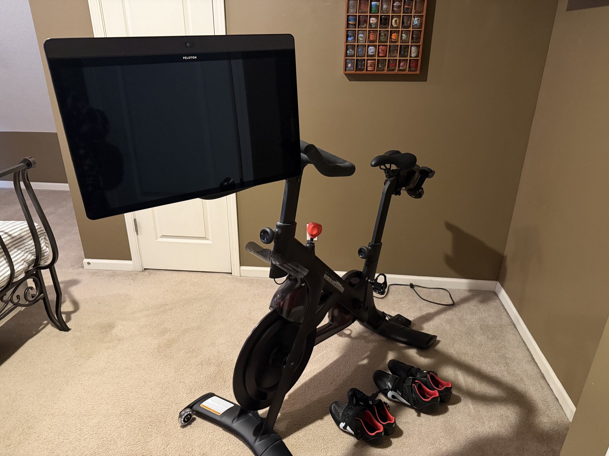 2021 Peloton Bike Plus Very Good Condition with Shoes Mat and Weights – Kansas City, MO - Image 3