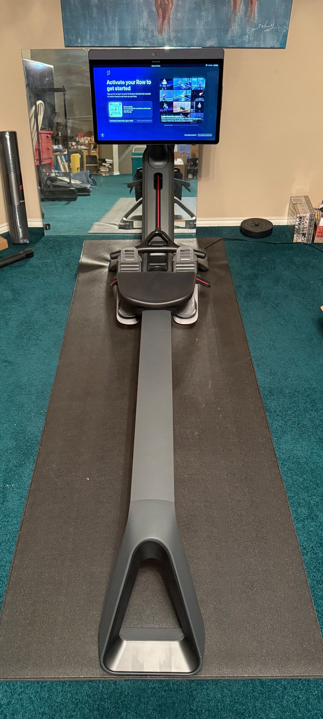 2023 Peloton Row – Excellent Condition, Includes Mat & Accessories – Odessa, TX - Image 2