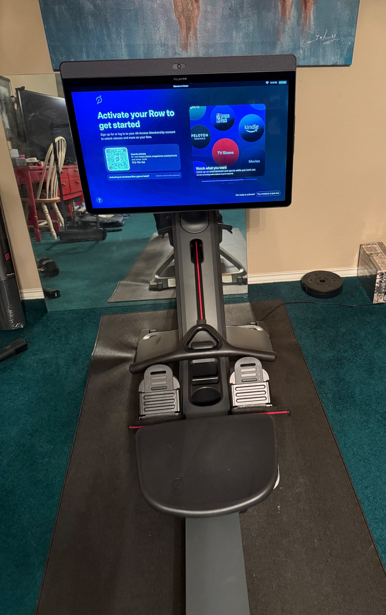 2023 Peloton Row – Excellent Condition, Includes Mat & Accessories – Odessa, TX - Image 3